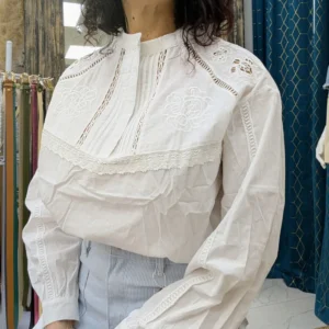 chemise blanche, portée par un mannequin
